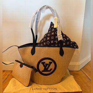 Louis Vuitton Saint Jacques Raffia Tote Bag, NWT